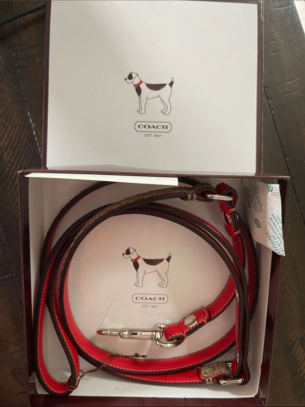 Coach Small/Miniature dog leash black 50